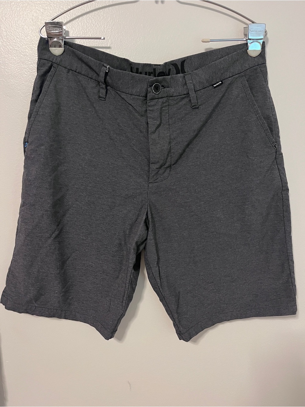 Hurley Men’s Dark Gray Flat Front Everyday Shorts
